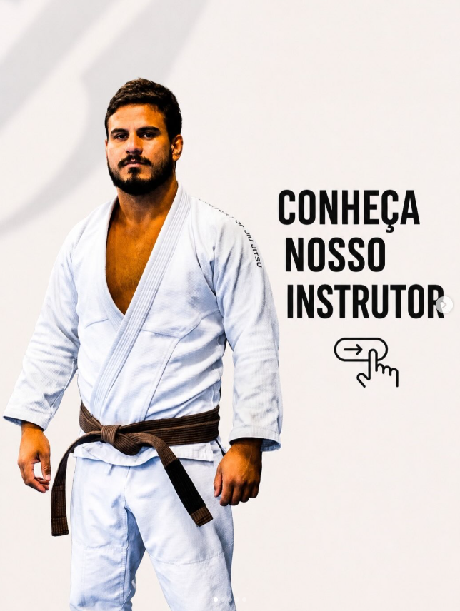 Instrutor Thiago Thibes, faixa marrom de Jiu-Jitsu da Brothers Of Mat Penha