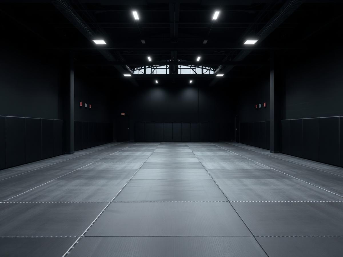 Tatame moderno da academia de Jiu-Jitsu em Penha